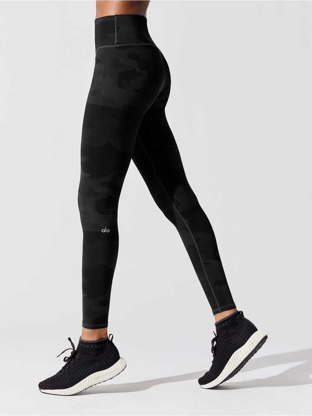 ALO Yoga Black Camo High-Waist Leggings